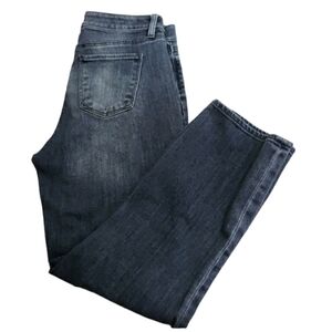 Talbots~Size 6 Petite~Black Denim Flawless Five Pocket Slim Ankle Curvy Jeans.